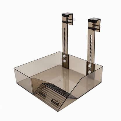 🐢☀️ Elevated Turtle Basking Deck – Adjustable Clear Hanging Platform for High-Water Aquariums