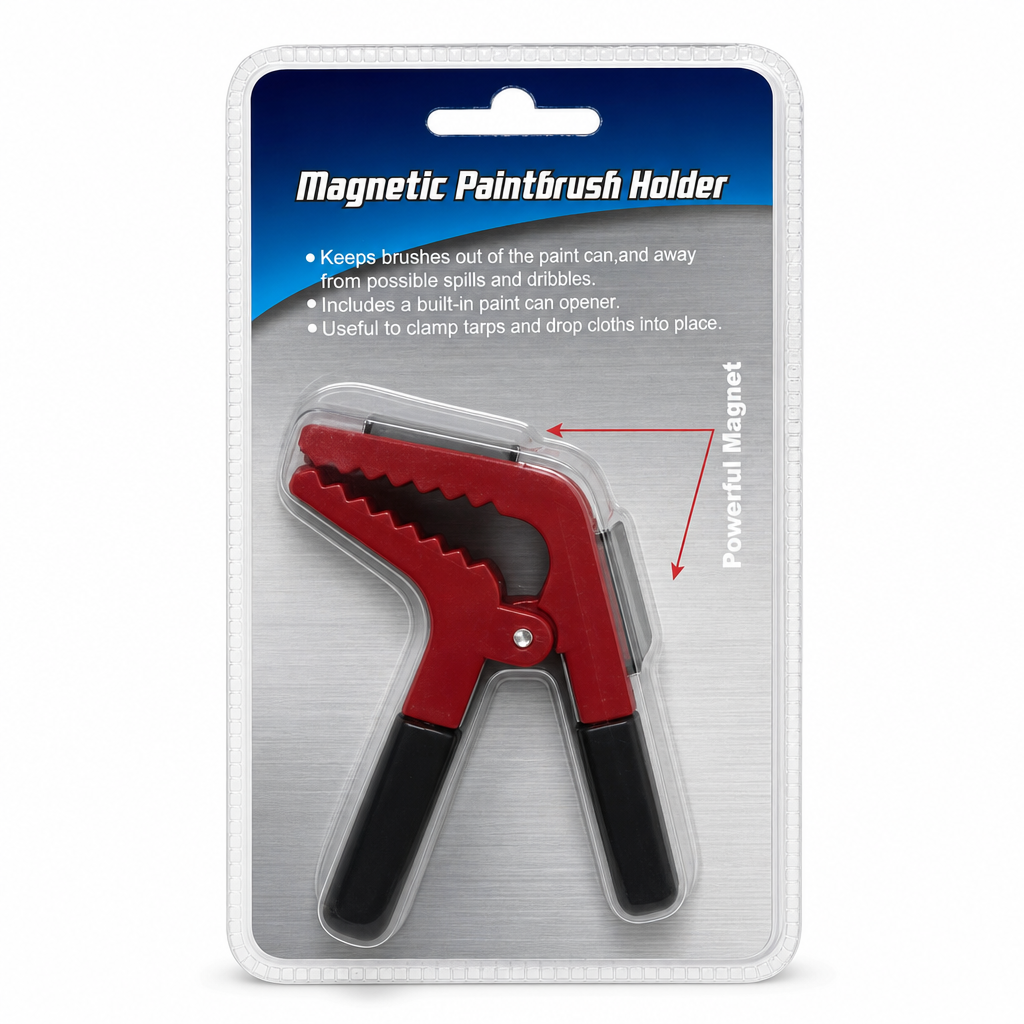🎨🧲 Magnetic Paint Brush Holder Clip – Hands-Free Universal Clamp for Cleaner, Easier Painting