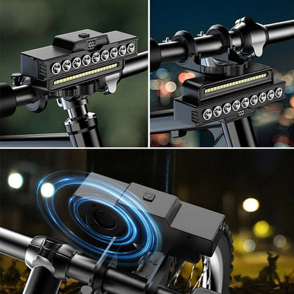🚴💡 30-LED Dual Beam Cycling Light – 7 Modes, Digital Battery Display & USB-C Rechargeable
