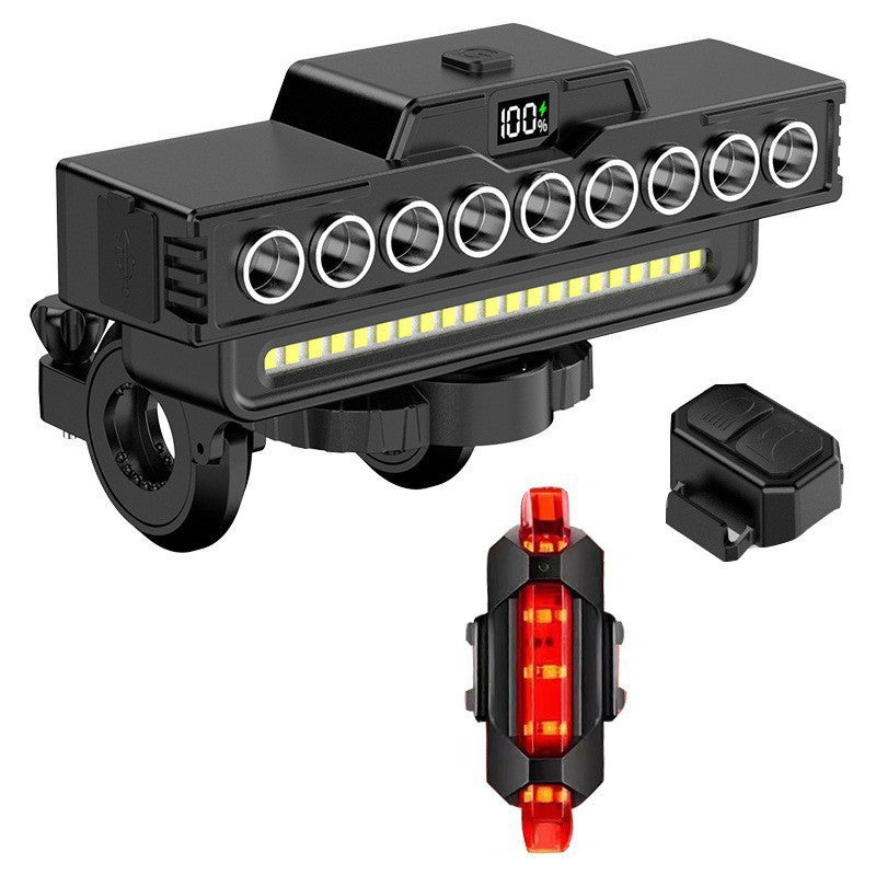 🚴💡 30-LED Dual Beam Cycling Light – 7 Modes, Digital Battery Display & USB-C Rechargeable