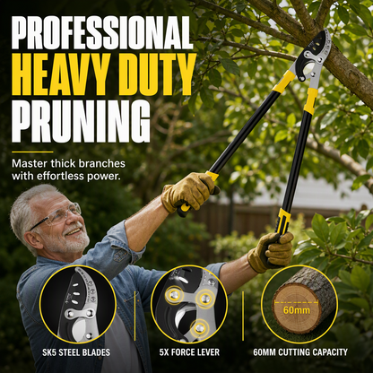🌳✂️ Power-Leverage Garden Loppers – Heavy-Duty Branch Cutters for Easier Tree & Orchard