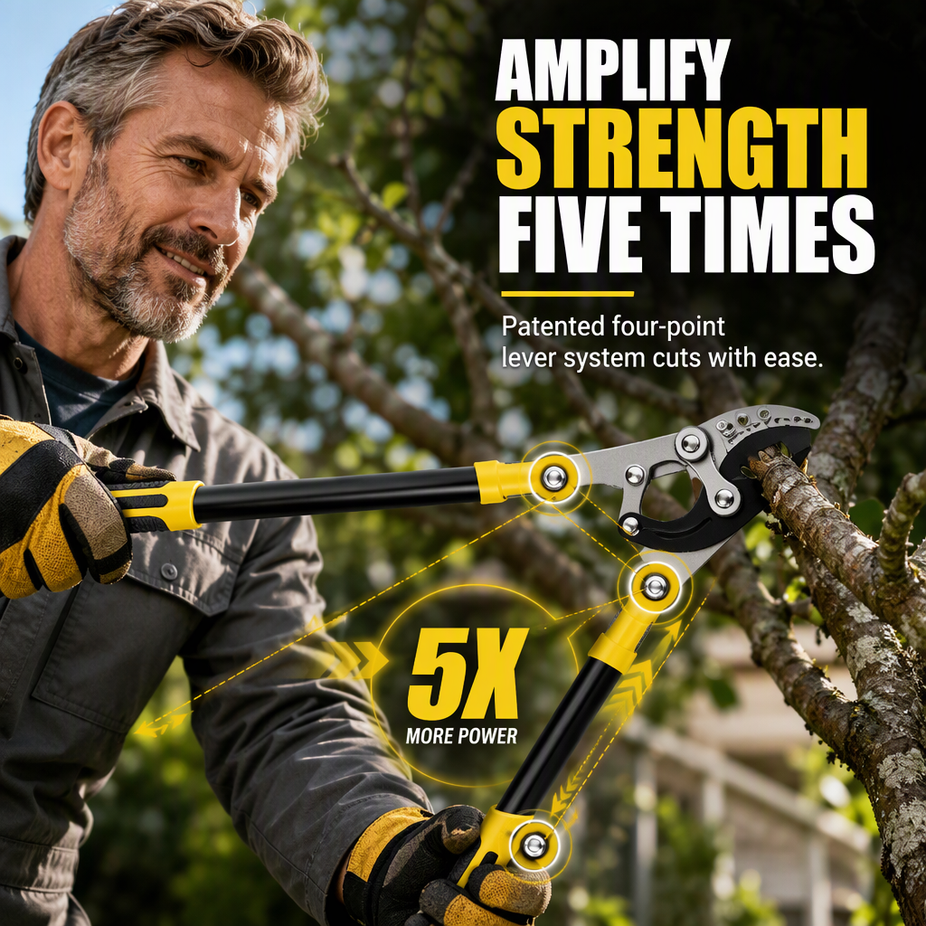 🌳✂️ Power-Leverage Garden Loppers – Heavy-Duty Branch Cutters for Easier Tree & Orchard
