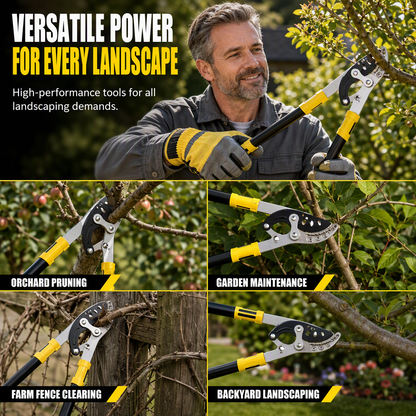 🌳✂️ Power-Leverage Garden Loppers – Heavy-Duty Branch Cutters for Easier Tree & Orchard