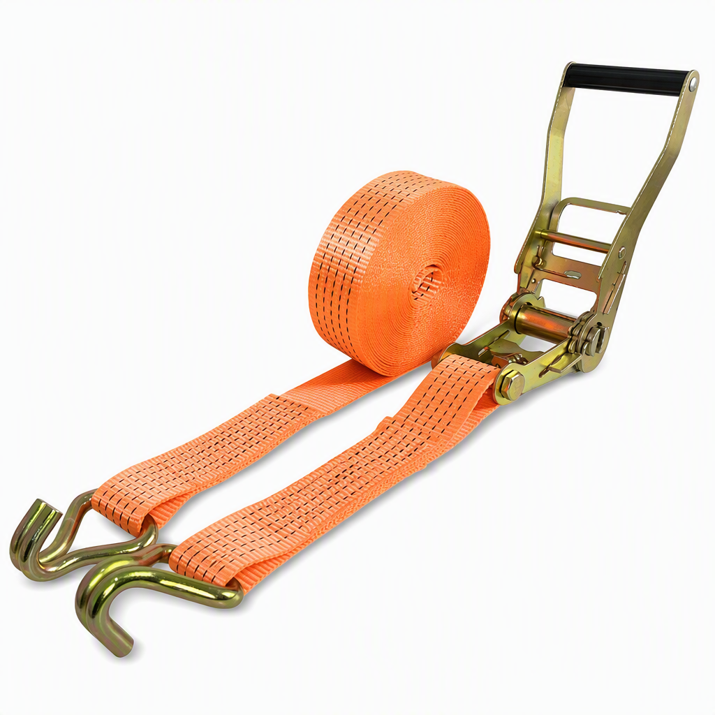 🚚💪 Heavy-Duty Ratchet Cargo Strap – Secure Double-Hook Tie Down for Cars, Trucks & Trailers