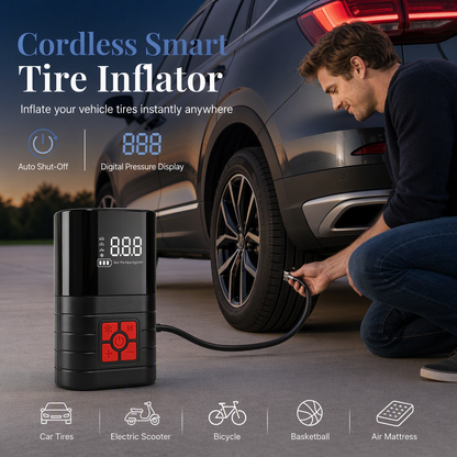 🚗💨 Portable Electric Tire Air Pump – Compact Handheld Inflator for Cars, EVs & Bicycles