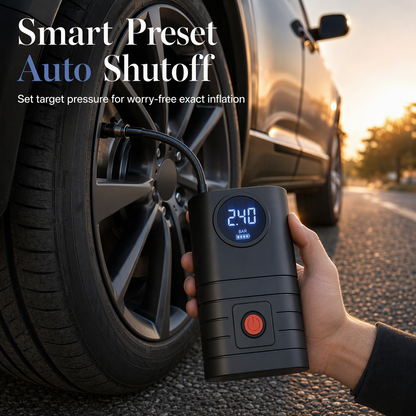 🚗💨 Portable Electric Tire Air Pump – Compact Handheld Inflator for Cars, EVs & Bicycles