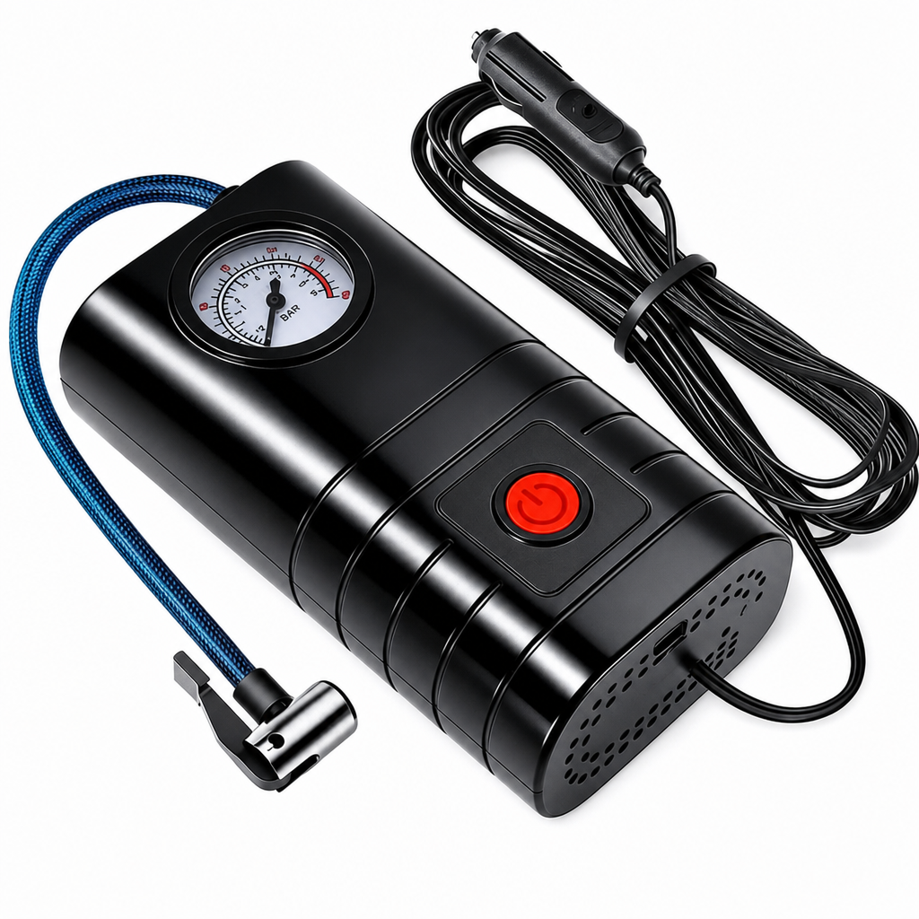 🚗💨 Portable Electric Tire Air Pump – Compact Handheld Inflator for Cars, EVs & Bicycles