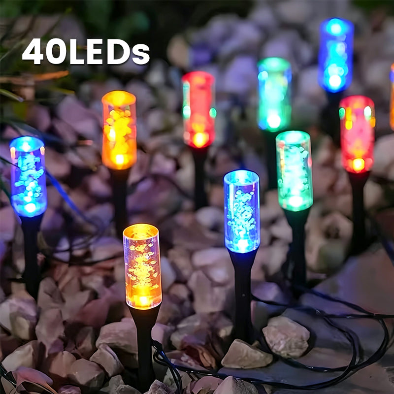 📢📢50% OFF !! ⏰Solar Bubble Pathway Light | 10–40 LEDs
