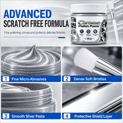 🔥Limited Time Promotion 50% OFF🔥Restore Mirror Shine Instantly! Scratch-Free Chrome Polish Paste