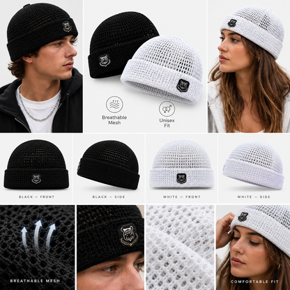 Men's 3-Pack Feather-Soft Blended Yarns Mesh Netting Beanies