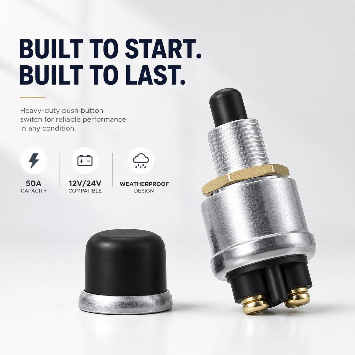 Heavy-Duty Engine Start Push Button Switch