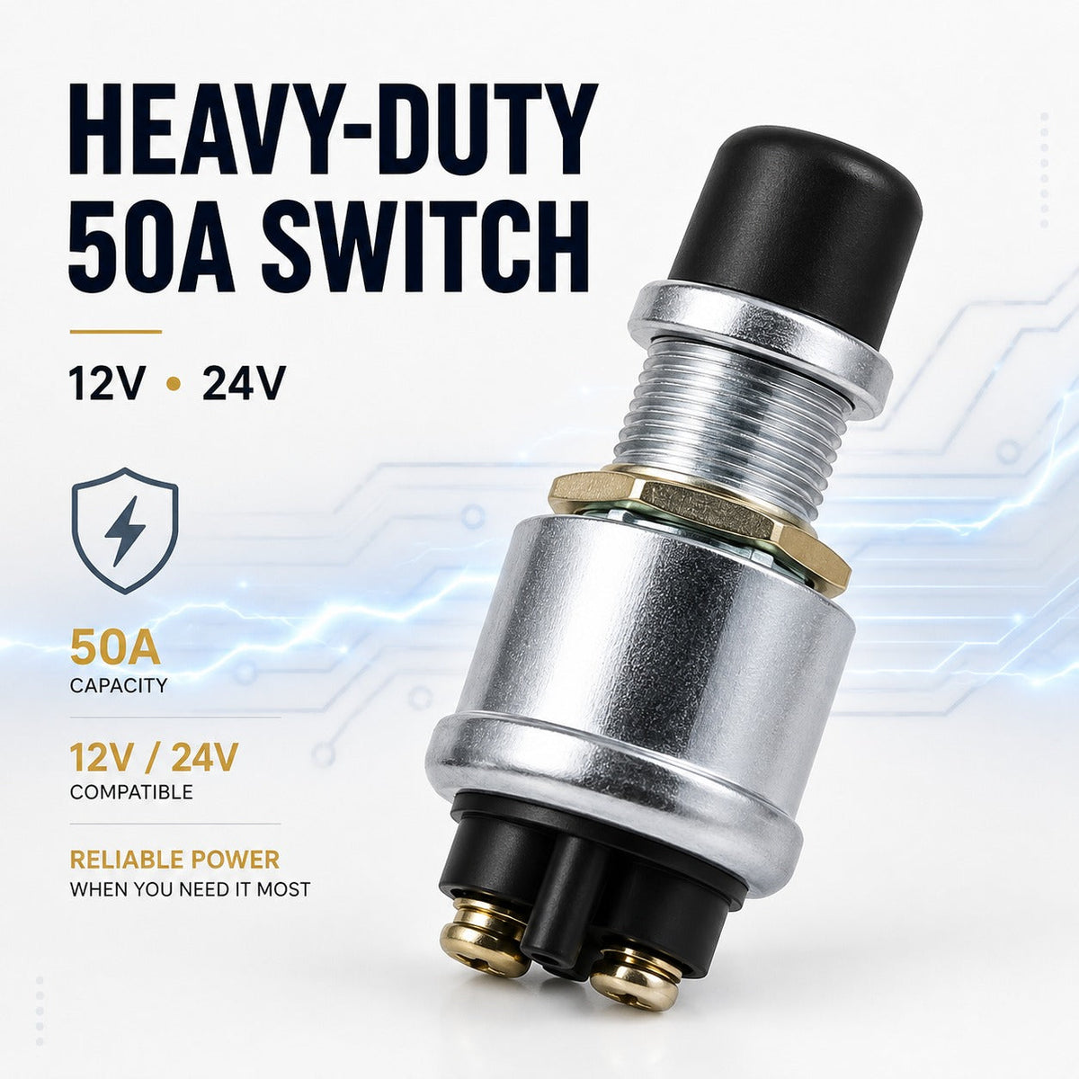 Heavy-Duty Engine Start Push Button Switch