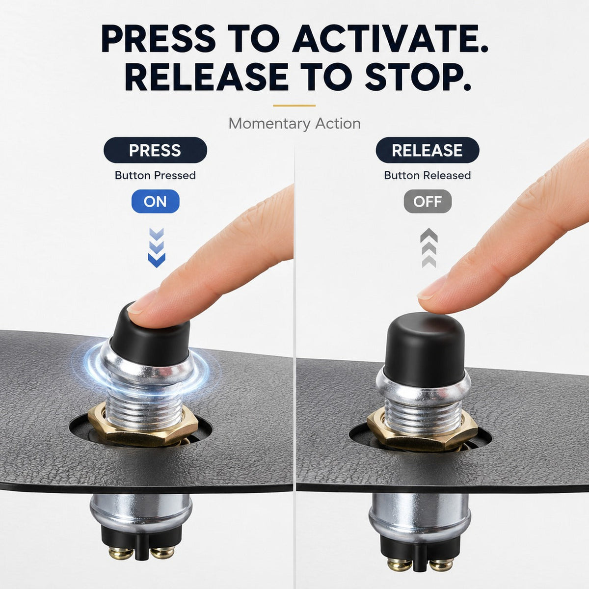 Heavy-Duty Engine Start Push Button Switch