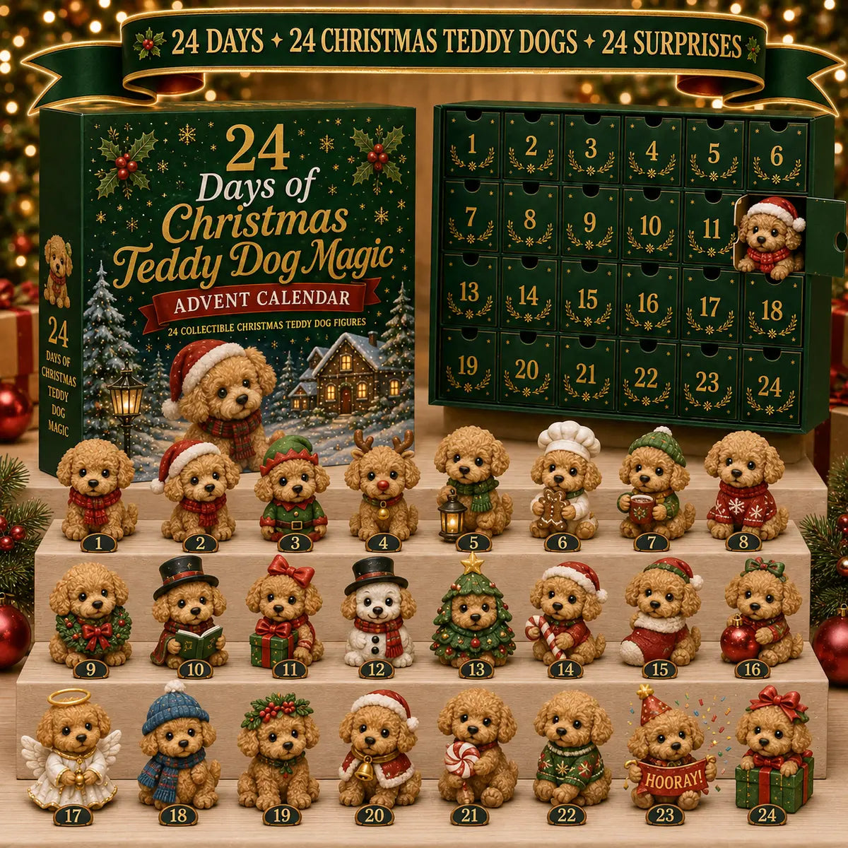 Complete Teddy Dog Magic Advent Calendar collection
