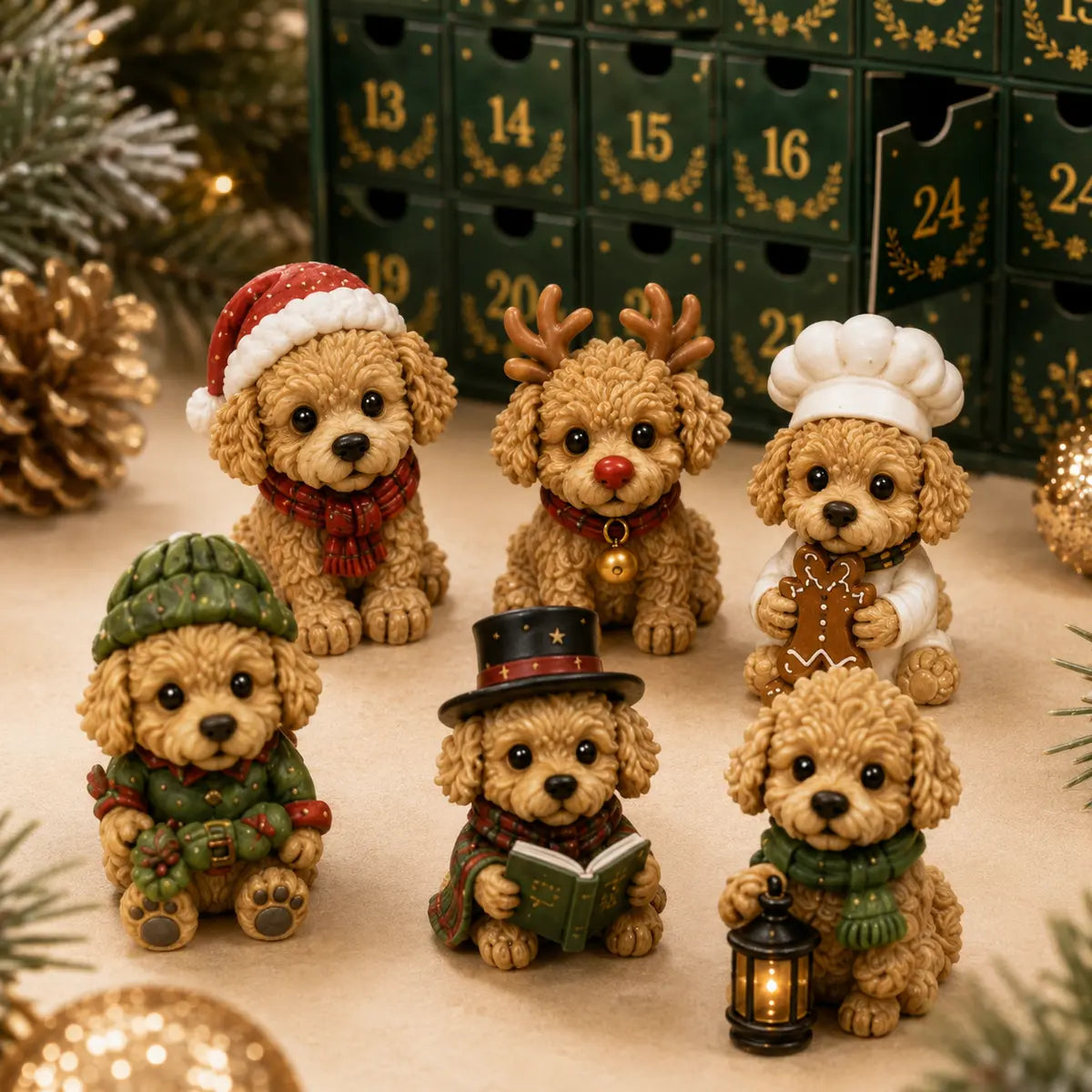 Different festive Teddy Dog characters