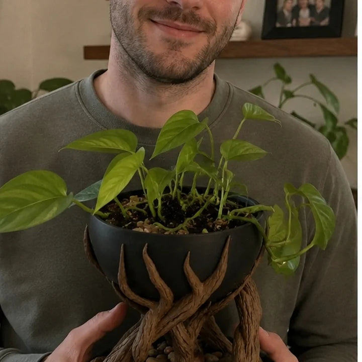 Linda S. review photo holding the Tree Root Planter
