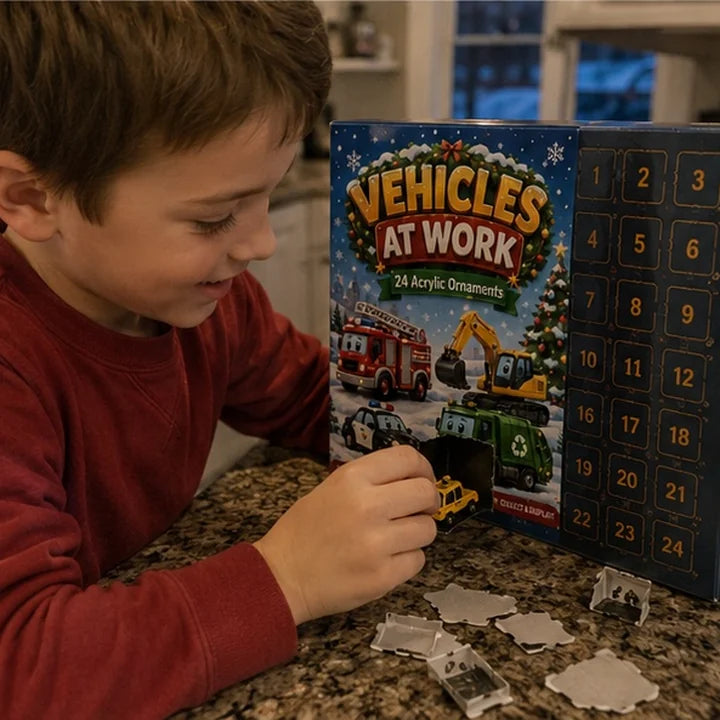 Customer photo opening Vehicles At Work Advent Calendar