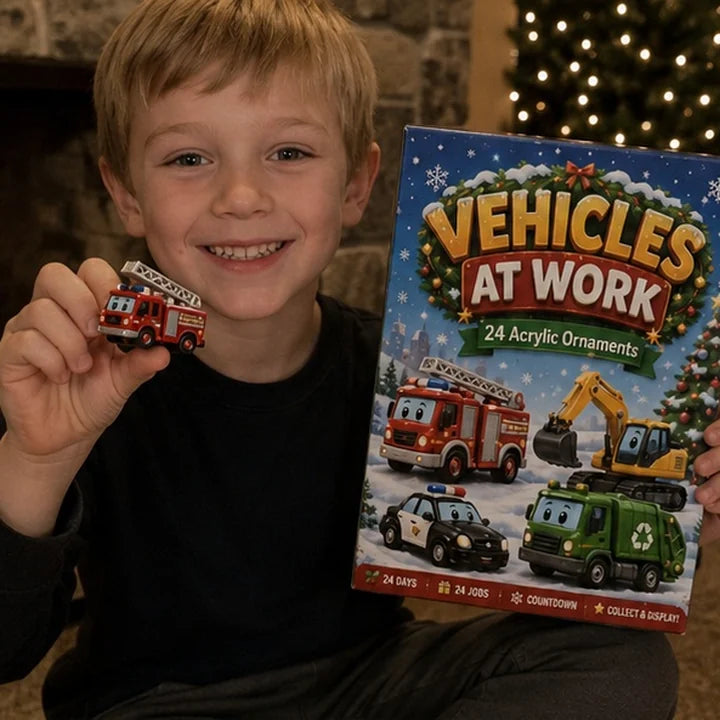 Customer photo holding Vehicles At Work collectible