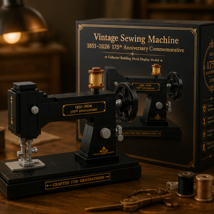 Vintage Sewing Machine Brick Building Set