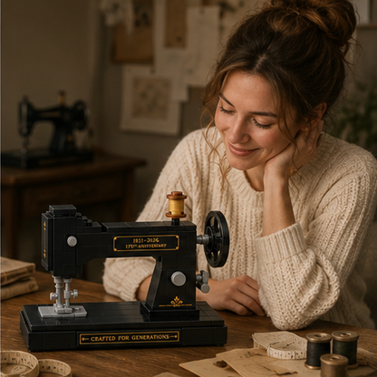 Vintage Sewing Machine Brick Building Set