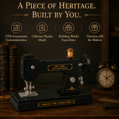 Vintage Sewing Machine Brick Building Set