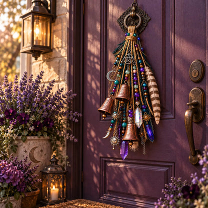 🔮Witchy Door Charm | Bells, Crystals & Celestial Hanging Decor🔮