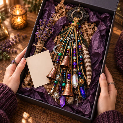 🔮Witchy Door Charm | Bells, Crystals & Celestial Hanging Decor🔮